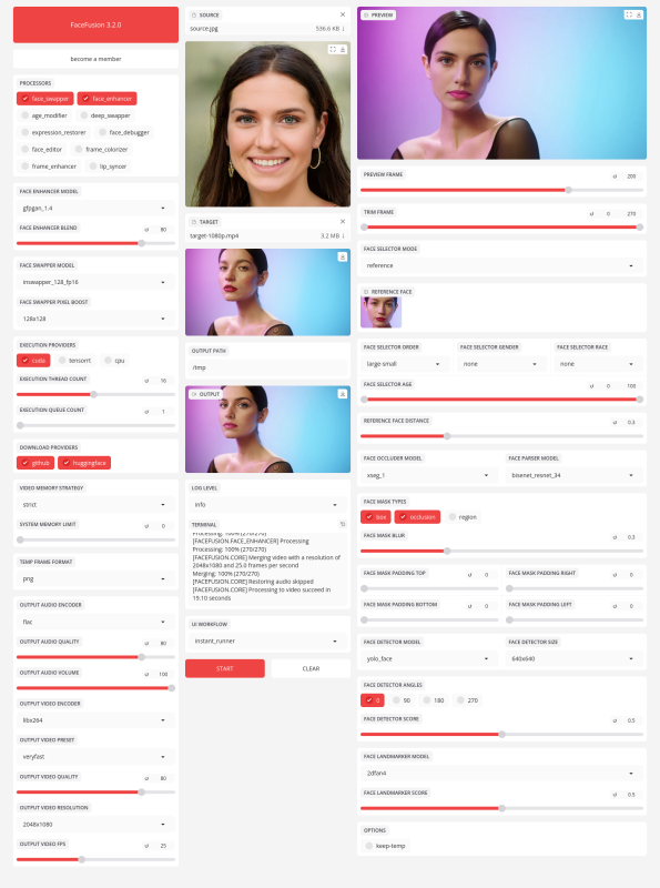FaceFusion:免费开源的人脸融合 AI 换脸工具- 云起