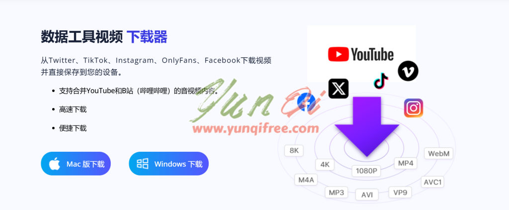 图片[2]-DataTool.vip：在线4K无水印视频下载器，一键下载全网视频！-云起