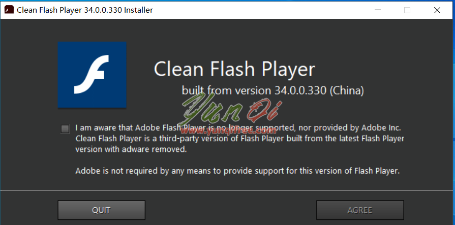 Clean Flash Player v34.0.0.330 去广告纯净版 Flash 播放器发布-云起
