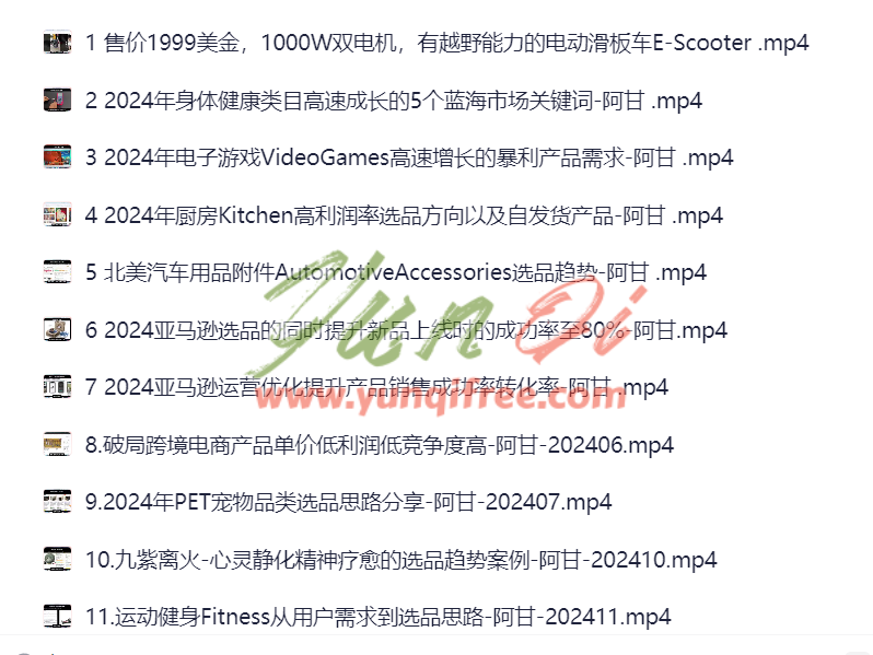 跨境电商利基选品案例：高利润产品实战选品课-云起