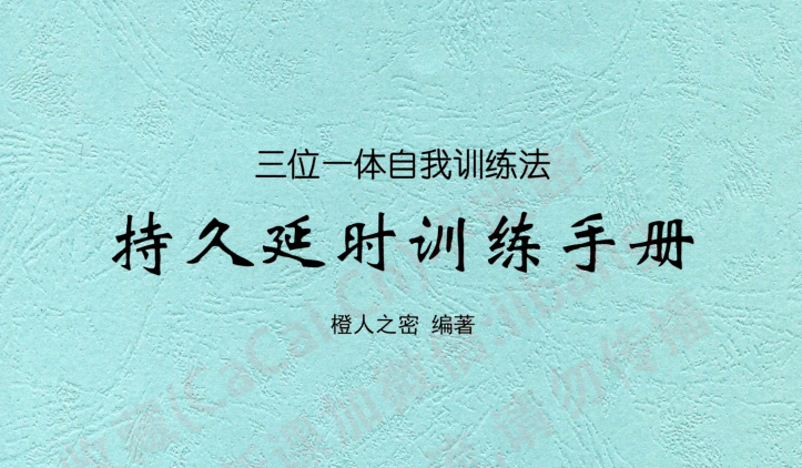 持久延CHi训练手册：三位一体自我训练体系-云起