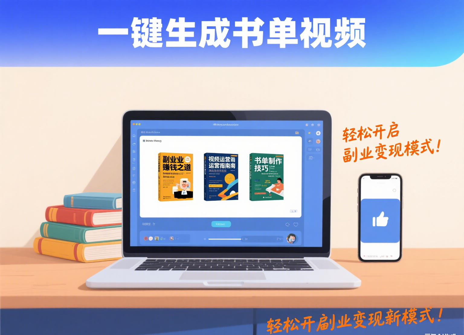 一键生成书单视频，轻松开启副业变现新模式！-云起