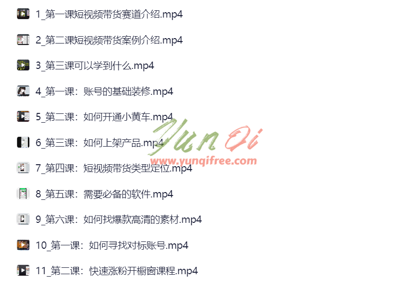图片[1]-抖音快手短视频带货投流实操课：全链路实战指南-云起