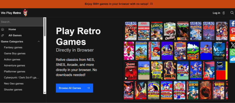 We Play Retro：在线畅玩复古游戏，像素冒险重返童年- 云起