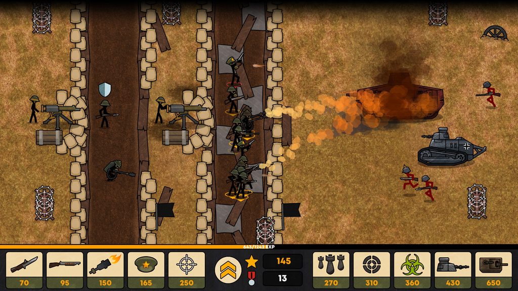 火柴人战壕 Stickman Trenches 免安装中文版下载｜一战战壕实时战略+火柴人战争- 云起